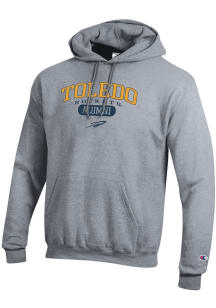 Champion Toledo Rockets Mens Grey Pill Box Alumni Powerblend Long Sleeve Hoodie