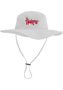 LogoFit Nebraska Cornhuskers White Boonie Mens Bucket Hat