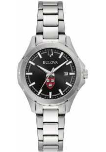Bulova Harvard Crimson Sport Stainless Steel Womens Watch
