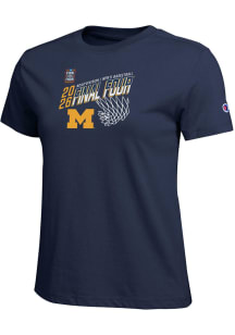 Champion Michigan Wolverines Womens Navy Blue MBB Final Four 2026 Core Short Sleeve T-Shirt