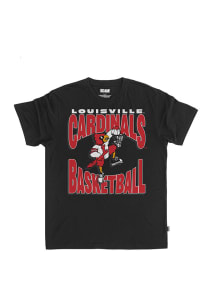SLAM Louisville Cardinals Black Vintage Basketball Mascot Heritage Short Sleeve Fashion T Shirt