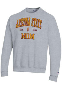 Champion Arizona State Sun Devils Mens Grey EST Date Mom Powerblend Long Sleeve Crew Sweatshirt