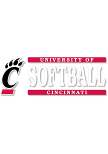 Cincinnati Bearcats 6x2 Softball Auto Decal - Red