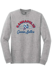 Summit Sportswear Kannapolis Cannon Ballers Grey Vintage Arch Script Long Sleeve T Shirt
