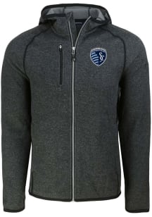 Cutter and Buck Sporting Kansas City Mens Charcoal Mainsail Light Weight Jacket