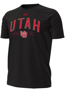 Under Armour Utah Utes Black Arch Mascot Short Sleeve T Shirt