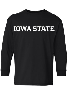 Iowa State Cyclones Youth Black Wordmark Long Sleeve T-Shirt