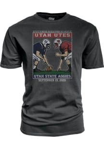 Blue 84 Utah Utes Black Football Battle of the Brothers vs Utah State Aggies Short Sleeve T Shirt