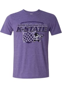 K-State Wildcats Purple Willie Womens Basketball Net Short Sleeve T Shirt
