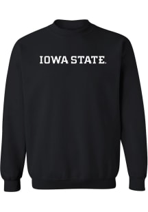 Iowa State Cyclones Mens Black Tonal Wordmark Long Sleeve Crew Sweatshirt