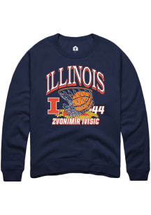 Zvonimir Ivisic Illinois Fighting Illini Mens Navy Blue NIL Name Number Net Player Crew