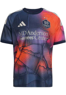 Houston Dynamo Mens Adidas Authentic Soccer Authentic Away Jersey - Light Blue