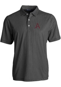 Cutter and Buck Arkansas Razorbacks Mens Black Symmetry Print Short Sleeve Polo