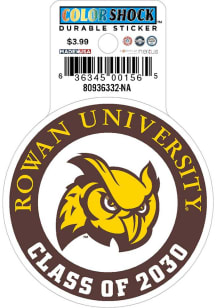 Rowan University Class of 2030 Durable Stickers - Brown