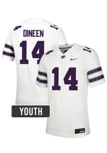 Jet Dineen K-State Wildcats Youth White Nike NIL Name And Number Football Jersey