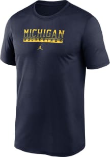 Nike Michigan Wolverines Blue Primetime Short Sleeve T Shirt