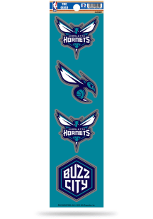 Charlotte Hornets Quad Auto Decal - Teal