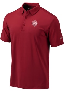 Columbia Indiana Hoosiers Mens Crimson 2025 CFP National Champions Heat Seal Drive Short Sleeve Po..