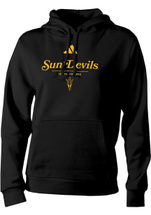 Adidas Arizona State Sun Devils Womens Black Heat Seal Fleece Hooded Sweatshirt
