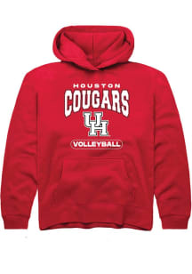 Summit Sportswear Houston Cougars Youth Red Volleyball Long Sleeve Hoodie