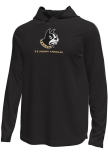 Under Armour Wofford Terriers Mens Black Logo Tech Stretch Hood