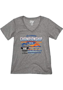 Blue 84 Big 12 Womens Grey 2026 Big 12 Rowing Championship Short Sleeve T-Shirt