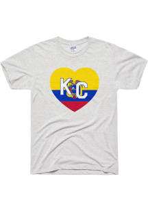 Charlie Hustle Kansas City Ash Ecuador KC Heart Short Sleeve Fashion T Shirt