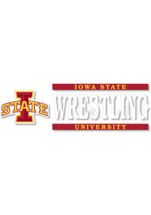 Iowa State Cyclones 6x2 Wrestling Auto Decal - Cardinal Red