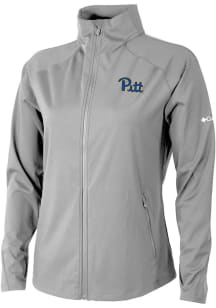 Columbia Pitt Panthers Womens Grey Fairway Friends Light Weight Jacket