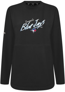 Levelwear Toronto Blue Jays Womens Black Beaudry Sizzle Crew Sweatshirt