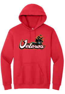 Summit Sportswear Columbus Clippers Mens Red Primary Copa Long Sleeve Hoodie