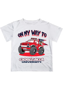 Vive La Fete Gonzaga Bulldogs Youth White On My Way Short Sleeve T-Shirt