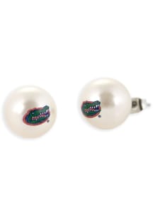 Florida Gators Pearl Stud Logo Womens Earrings