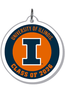 Illinois Fighting Illini 2026 Acrylic Keychain - Orange