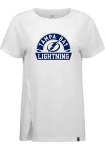 Levelwear Tampa Bay Lightning Womens White Influx Banner Arch Short Sleeve T-Shirt