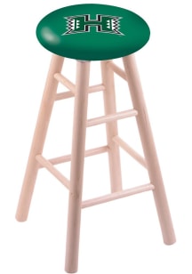 Hawaii Warriors Round Cushion Maple Pub Stool - Brown