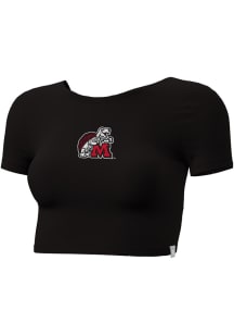 Champion Maryland Terrapins Womens Black Twist Back Short Sleeve T-Shirt