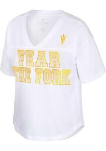 Colosseum Arizona State Sun Devils Womens White Shiz Short Sleeve T-Shirt