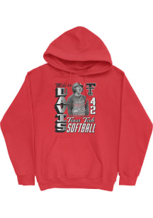 Mihyia Davis Texas Tech Red Raiders Mens Red Illustrated Player Hood
