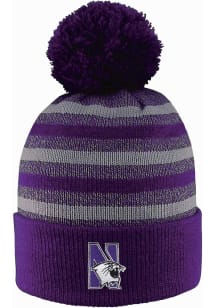 LogoFit Northwestern Wildcats Dark Grey Doc Marled Mens Knit Hat