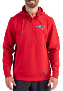 Cutter and Buck New England Patriots Mens Red NFL Rivalries Roam Hood
