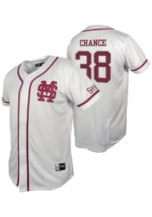 Bryce Chance  Mississippi State Bulldogs Mens White NIL Baseball Jersey