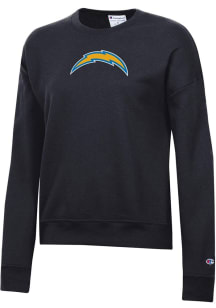Champion Los Angeles Chargers Womens Black Powerblend Crew Sweatshirt