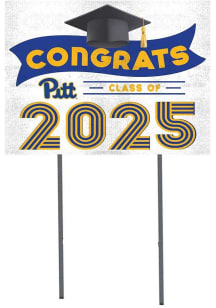 Pitt Panthers KH Sports Fan 18x24 Yard Sign with Stakes Class of 2025 Yard Sign - White