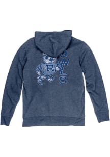 Blue 84 Rice Owls Mens Navy Blue Front Back Laguna Long Sleeve Full Zip Jacket