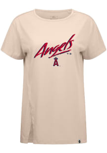 Levelwear Los Angeles Angels Womens Brown Influx Sizzle Short Sleeve T-Shirt