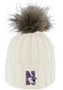LogoFit Northwestern Wildcats White Alps Womens Knit Hat