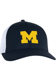 Michigan Wolverines Mens Navy Blue Hugo Mesh Back Flex Flex Hat