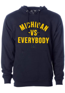 Michigan Wolverines Mens Navy Blue Michigan Vs. Everybody Long Sleeve Hoodie