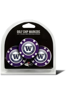 Washington Huskies Poker Chip 3 Pack Golf Ball Marker